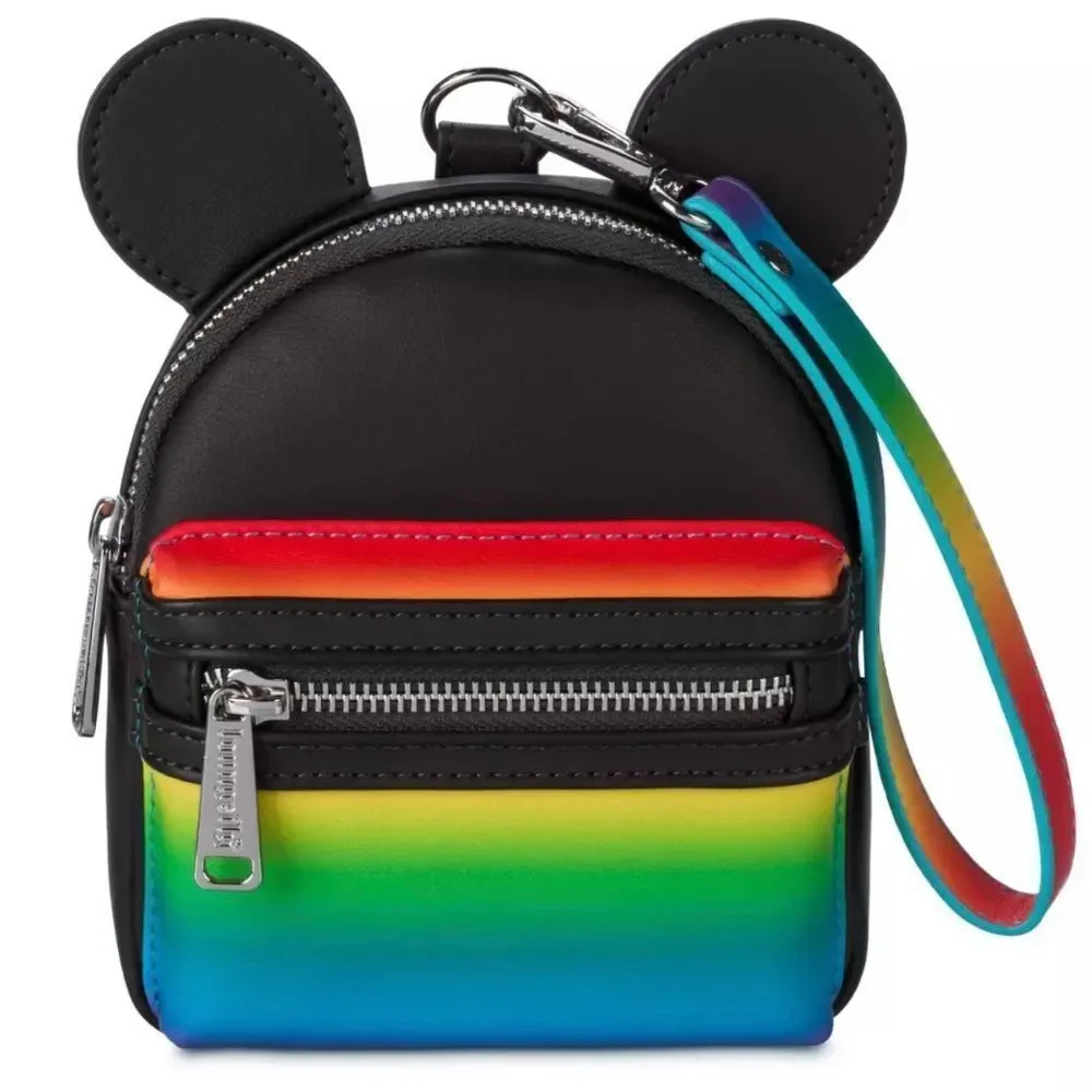 NEW Mickey Minnie Mouse Rainbow Pride Wristlet Loungefly X Disney NWT